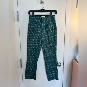 Anthropologie slim kick flare Ciao print